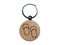 Flip Flops Summer Vacation Engraved Wood Round Keychain Tag Charm